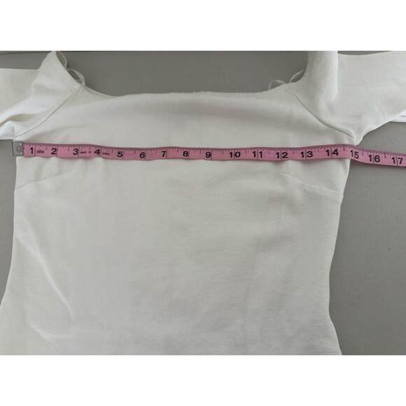 Lulus Off The Shoulder Stretch Bodysuit Women Size M Ivory White *Flaw - Picture 11 of 11